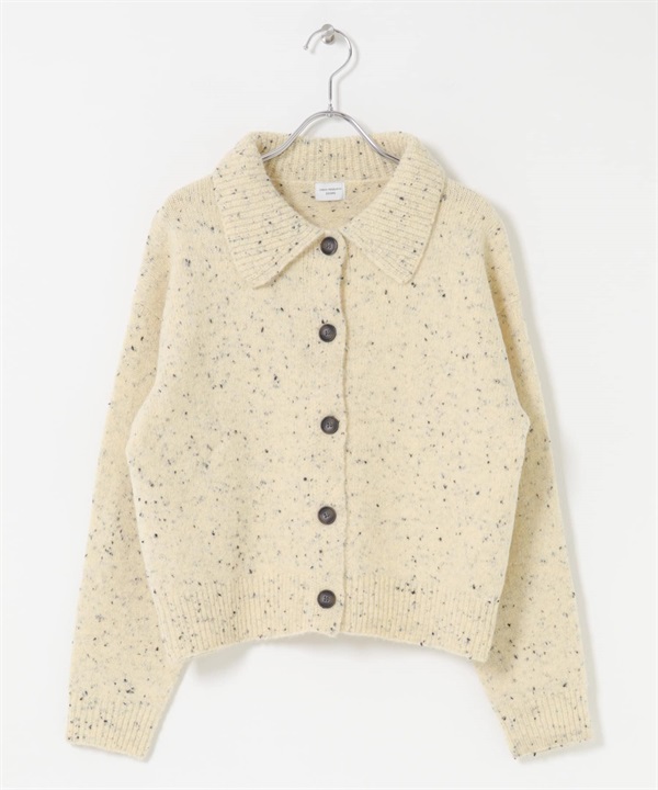 粒棉紗開襟衫(膚色-FREE-BEIGE)