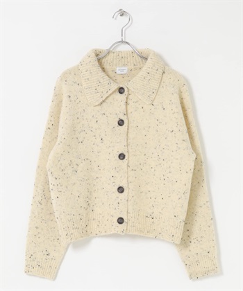 粒棉紗開襟衫(膚色-FREE-BEIGE)