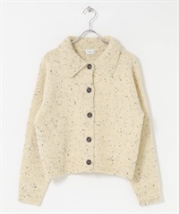 粒棉紗開襟衫(膚色-FREE-BEIGE)