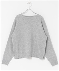 船型領雙羅紋針織衫(灰色-FREE-GRAY)