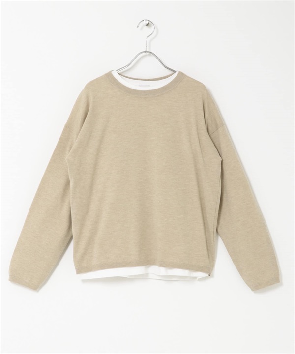 【新色追加】層次設計套衫(膚色-Free-BEIGE)