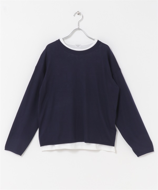 層次設計套衫(藏青色-FREE-NAVY)