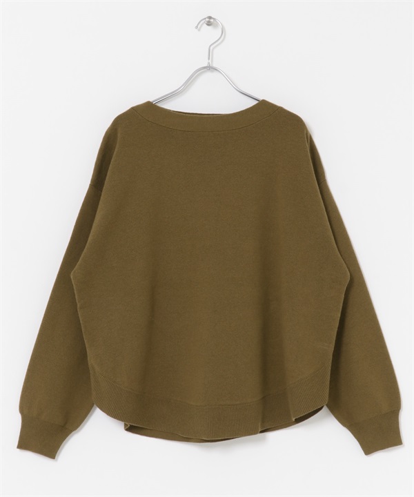 棉混羊毛船型領針織衫(金色-FREE-GOLD)