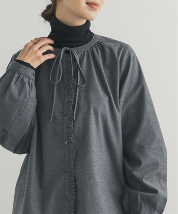 荷葉邊蝴蝶結罩衫