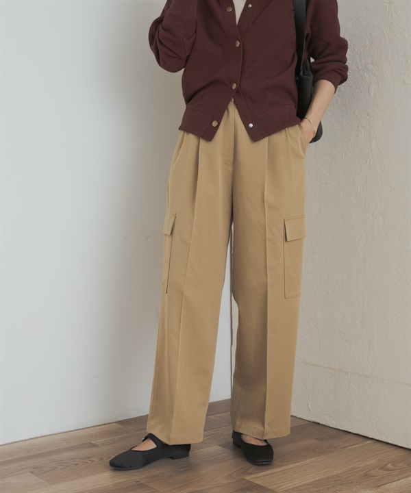 中央壓線工作褲