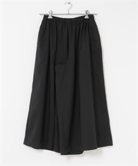 九分碎褶寬褲(黑色-FREE-BLACK)