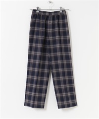 UR TECH 格紋直筒輕便長褲(藏青色-S-NAVY)