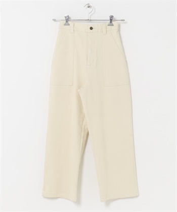 裏起毛輕便貝克褲(米色-S-OFF WHITE)