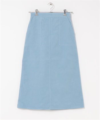 UR TECH 燈芯絨長裙(淺藍色-M-LIGHT BLUE)