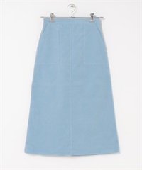 UR TECH 燈芯絨長裙(淺藍色-M-LIGHT BLUE)