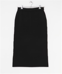 『UR TECH 200日針織』直筒裙(黑色-M-BLACK)