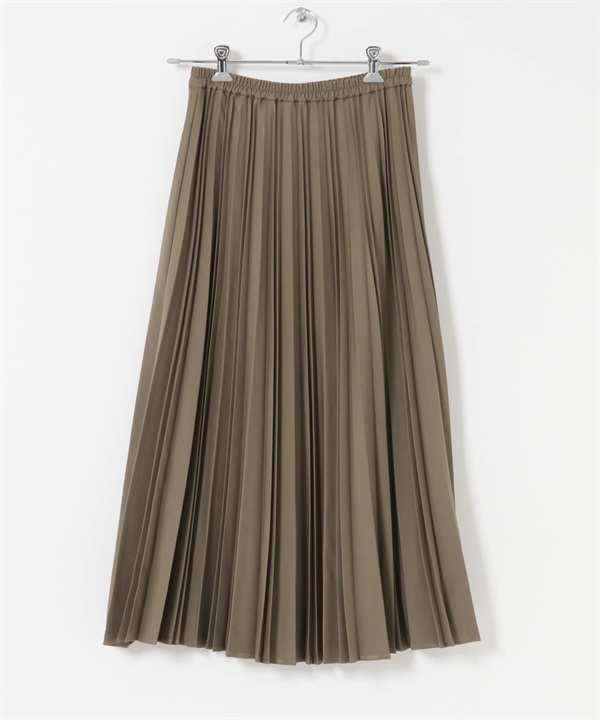 斜紋百褶裙(膚色-FREE-BEIGE)