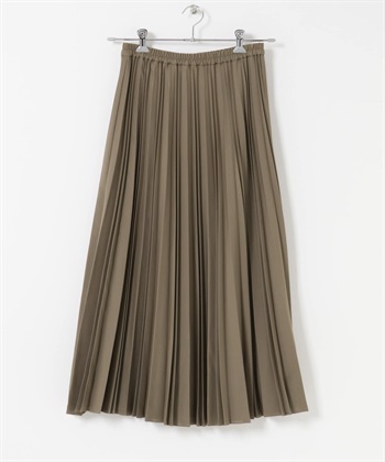 斜紋百褶裙(膚色-FREE-BEIGE)