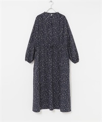 小碎花抽繩洋裝(藏青色-FREE-NAVY)