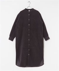 UR TECH 燈芯絨襯衫洋裝(灰色-S-GRAY)