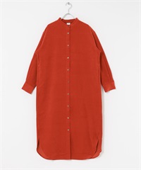 UR TECH 燈芯絨襯衫洋裝(橘色-S-ORANGE)