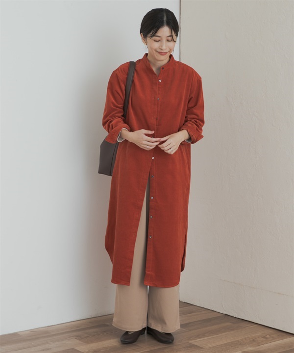 UR TECH 燈芯絨襯衫洋裝