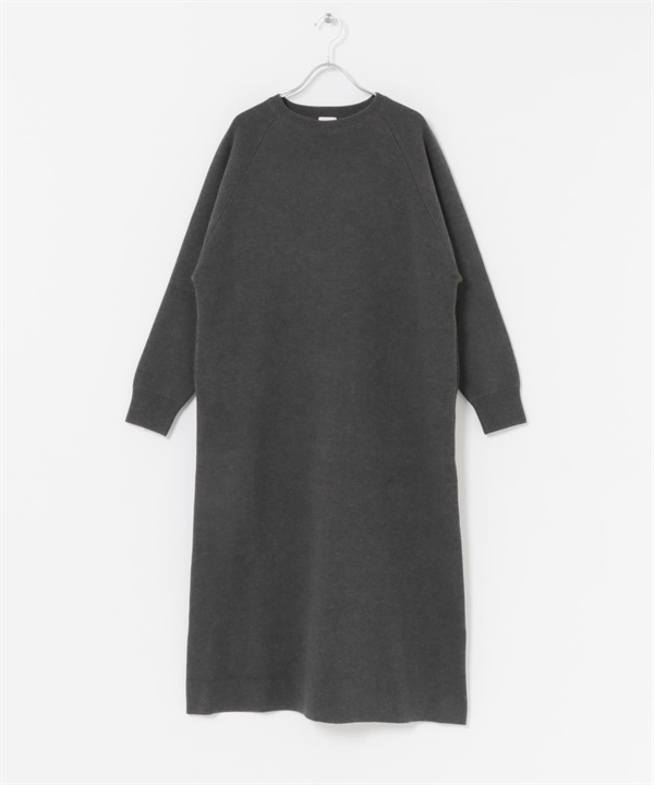 休閒感針織洋裝(炭灰色-FREE-CHARCOAL GRAY)