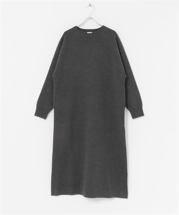 休閒感針織洋裝(炭灰色-FREE-CHARCOAL GRAY)