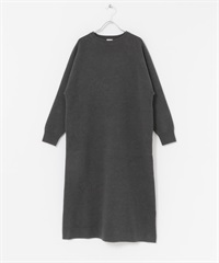 休閒感針織洋裝(炭灰色-FREE-CHARCOAL GRAY)