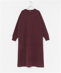 休閒感針織洋裝(酒紅色-FREE-BORDEAUX)