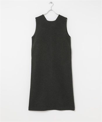 仿羊毛針織布背心裙(炭灰色-FREE-CHARCOAL GRAY)