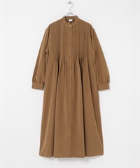 蜜桃絨細褶洋裝(駝色-FREE-CAMEL)