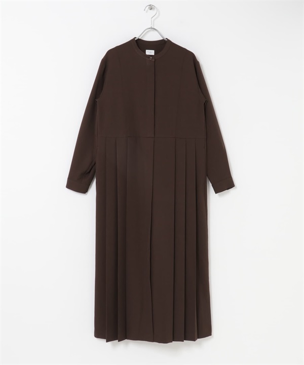 UR TECH SMOOTHLUXE 側邊百褶剪接洋裝(棕色-S-BROWN)