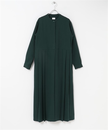 UR TECH SMOOTHLUXE 側邊百褶剪接洋裝(綠色-M-GREEN)