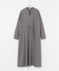 抽繩蝴蝶結傘狀洋裝(灰色-FREE-GRAY)