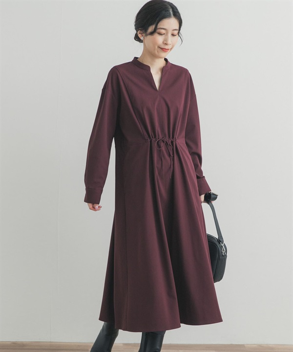 抽繩蝴蝶結傘狀洋裝