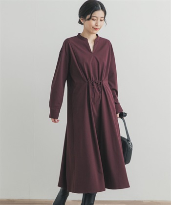 抽繩蝴蝶結傘狀洋裝