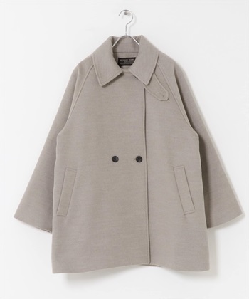 UR TECH 中長版大衣(杢膚色-M-BEIGE)