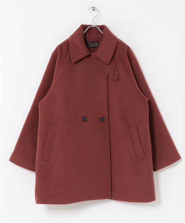 UR TECH 中長版大衣(磚紅色-M-其他紅色)