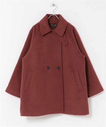 UR TECH 中長版大衣(磚紅色-M-其他紅色)