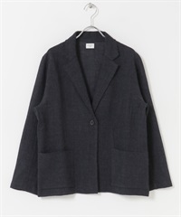 羊毛紗羅外套(炭灰色-M-CHARCOAL GRAY)