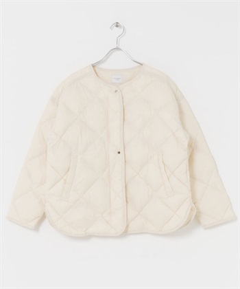 輕量絎縫羽絨外套(象牙白-M-IVORY)