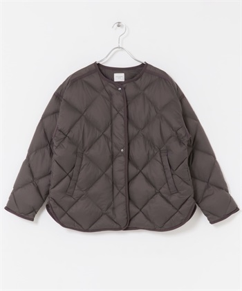 輕量絎縫羽絨外套(炭灰色-M-CHARCOAL GRAY)