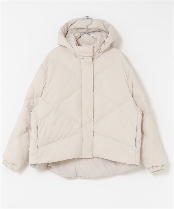 GREEN DOWN 防潑水2WAY羽絨外套(米色-M-OFF WHITE)