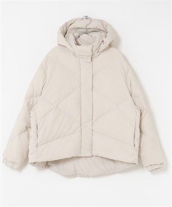 【Ivy推薦】GREEN DOWN 防潑水2WAY羽絨外套(米色-M-OFF WHITE)