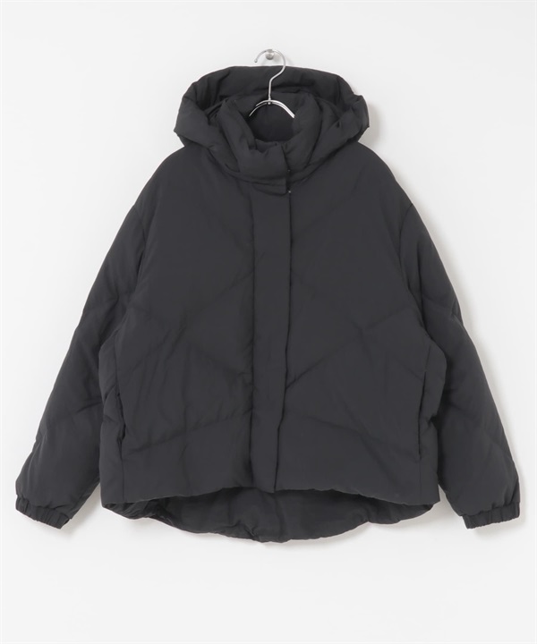 GREEN DOWN 防潑水2WAY羽絨外套(黑色-M-BLACK)