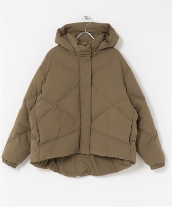 GREEN DOWN 防潑水2WAY羽絨外套(棕色-M-BROWN)