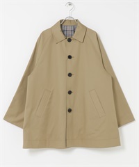 雙面穿立領大衣(膚色-M-BEIGE)