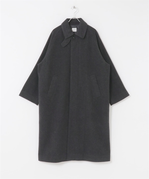 純羊毛巴爾瑪肯大衣(炭灰色-S-CHARCOAL GRAY)