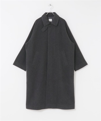 純羊毛巴爾瑪肯大衣(炭灰色-S-CHARCOAL GRAY)