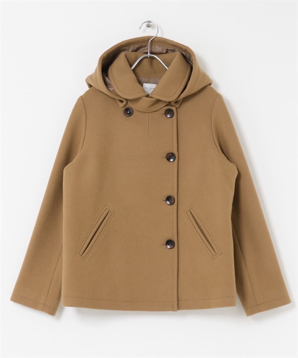 新月領2WAY短版大衣(駝色-S-CAMEL)