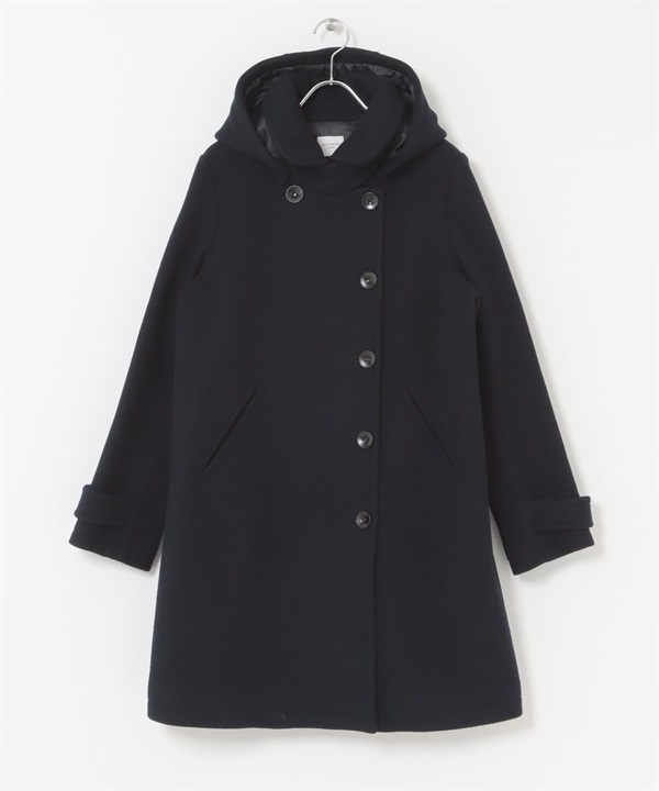 新月領2WAY長版大衣(藏青色-S-NAVY)