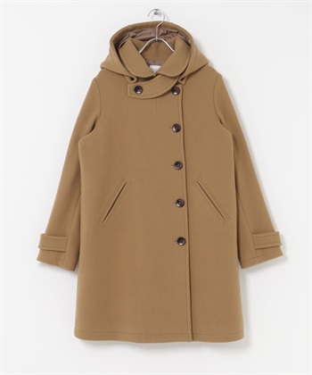 新月領2WAY長版大衣(駝色-M-CAMEL)