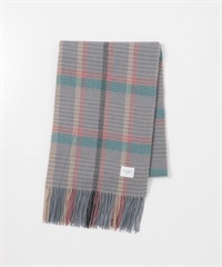 羊毛格紋圍巾(灰色-one-GRAY)