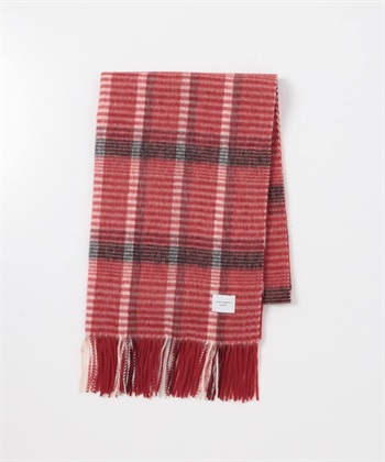 羊毛格紋圍巾(紅色-one-RED)